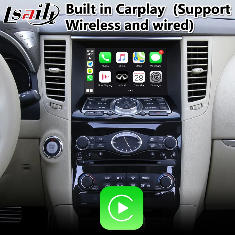 Видеоинтерфейс Lsailt Android Carplay для Infiniti FX37 FX50 FX35 FX30d FX 2008 2013 года GPS навигация