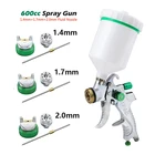 Профессиональный гравитационный HVLP Аэрограф G2008, 600 мл, насадка 1,41,72,0 мм, пневмопистолет для покраски автомобиля, инструмент