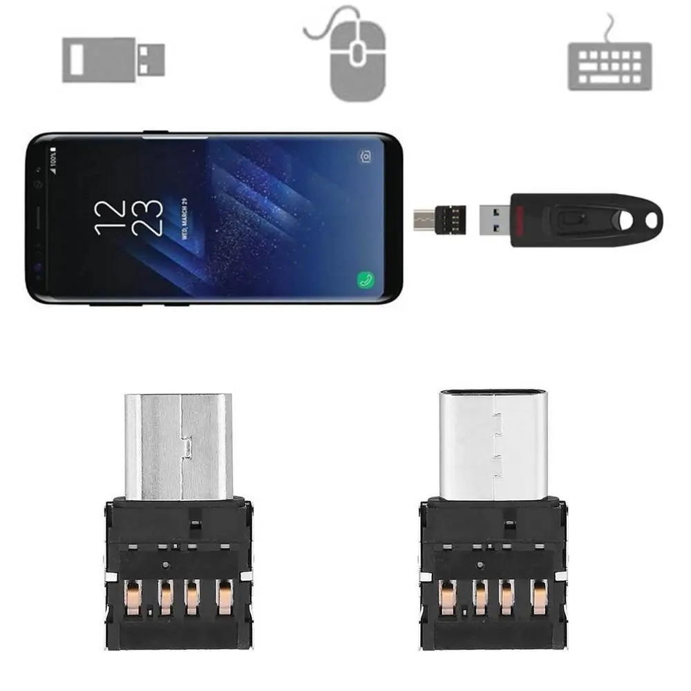 OTG адаптер usb type C Micro USB для USB-C адаптеры huawei samsung Xiaomi флэш-накопитель Мышь