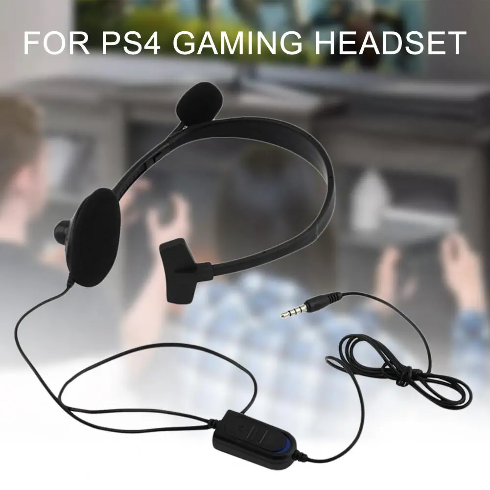 3.5mm Single Ear Headset Wired Gaming Headphone with Cantilever Microphone for PS4 | Earphones &amp Headphones