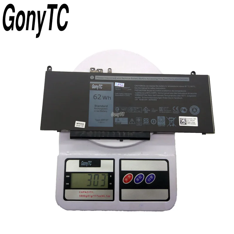 Аккумулятор GONYTC 6MT4T для ноутбука Dell Latitude E5470 E5570 15 6 дюйма M3510 7V69Y TXF9M 79VRK 07V69Y 7 В 62