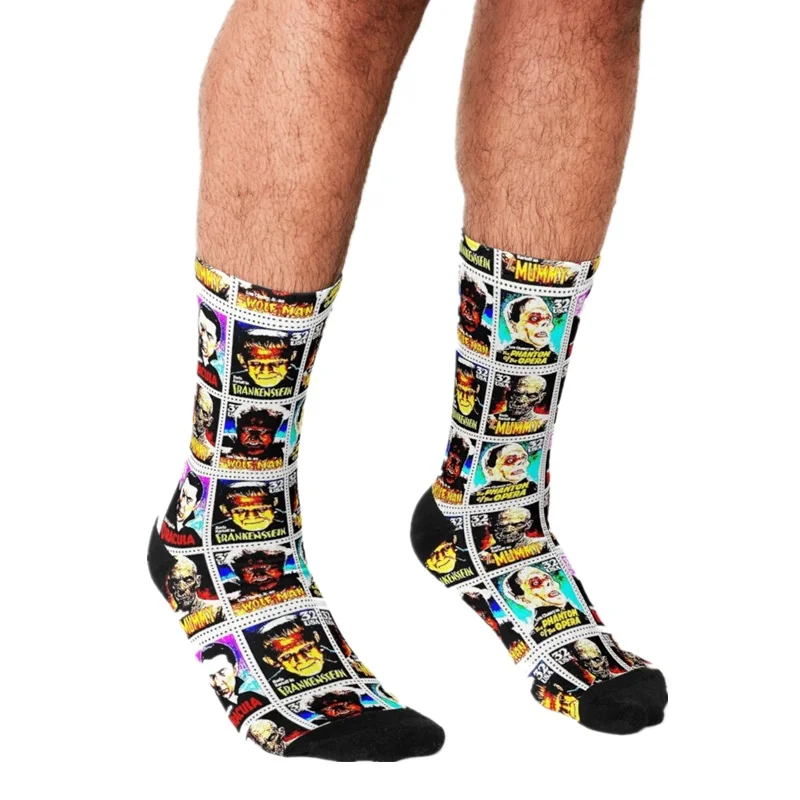 

Funny Horror Halloween A Cthulhu Christmas Socks Men Happy hip hop Men Socks Novelty Skateboard harajuku Crew Casual Crazy Socks