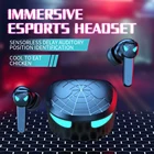 Беспроводная гарнитура tws, совместимая с bluetooth 5,1, Спортивная игровая гарнитура, водонепроницаемая гарнитура с микрофоном, водонепроницаемая гарнитура