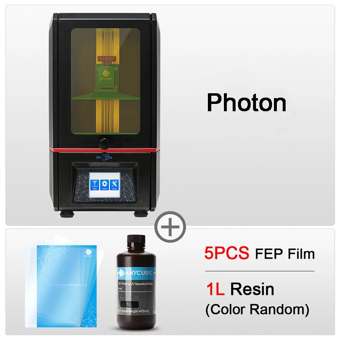 Photon Add 1L 5FEP ANYCUBIC Фотон 3d принтер 405nm Смола SLA UV-LED цветной TFT экран настольный 3d принтер комплект 3d Drucker impressora - color: Photon Add 1L 5FEP