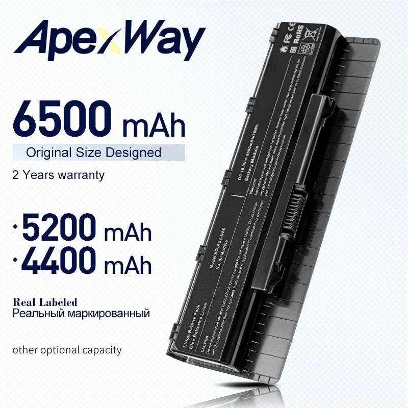 ApexWay A31 N56 A32 A33 батарея для ноутбука Asus ROG G56J G56 N46 N46V N46VM N56DY N56JN N56VB N56VV N76|laptop battery|battery