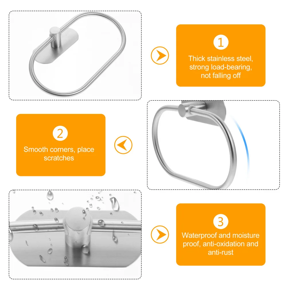 

Bathroom Towel Ring Wall Mount Towel Holder Towel Rack Bathroom Accessories