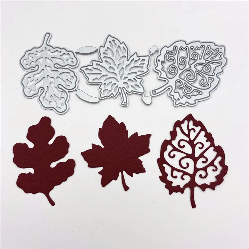 

Листья «сделай сам» для скрапбукинга, фотоальбома, бумаги, карточек, рукоделия, милое тиснение, металлические режущие штампы трафареты скра...