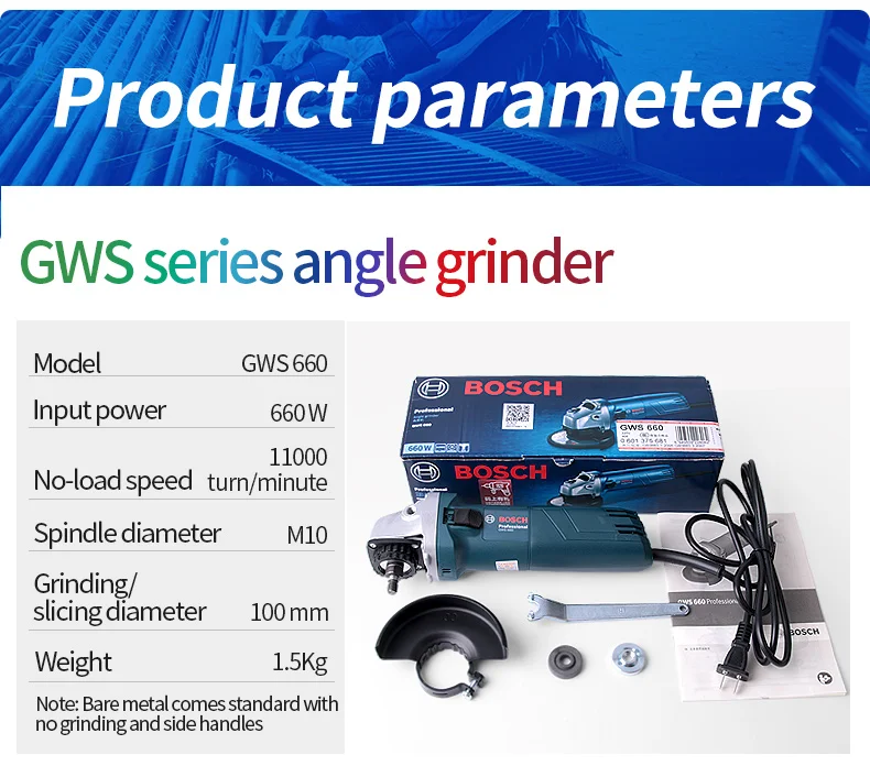 Bosch GWS Series Angle Grinder Metal Cutting Polishing Machine Upgrade New Metal Polishing Machine