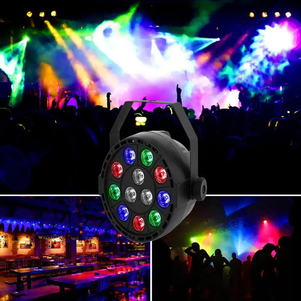 12 светодиодный Вт RGB сценический светильник красочный звуковой датчик проекция