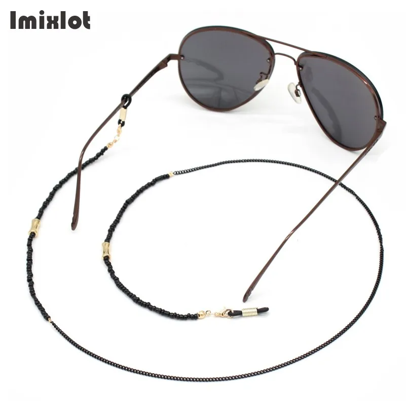 

1 шт. модная цепочка для очков для чтения, черные, синие, бусы для очков Солнцезащитные очки шнур шейный ремешок Строка маска цепи глаз Одежда