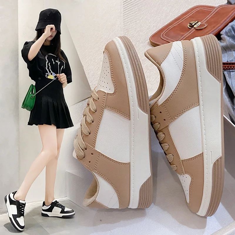 

Women Sneakers 2022 Leather Sports Shoes Fashion Casual Sneakers Comfortable Sports Walking Female Tennis Vulcanized Shoes