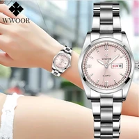 high quality japanese movement wwoor watches for womens white steel band ladies quartz watch geneva wristwatch relogio feminino