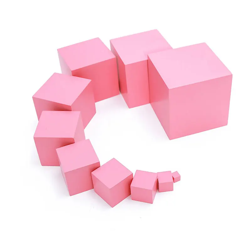 Деревянный креативный датчик Монтессори дошкольные развивающие игрушки розовая