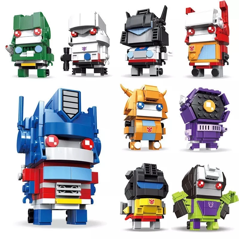 

Brick Heads Headz Transformation Astronaut Micro Building Blocks Spaceman Astronaut Moon Star Spacecraft Brick Toys For Kids