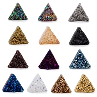 eyika charm opal jewelry 10pcslot natural druzy stone positive triangle shape 6mm8mm drusy diy bead for earring jewelry making