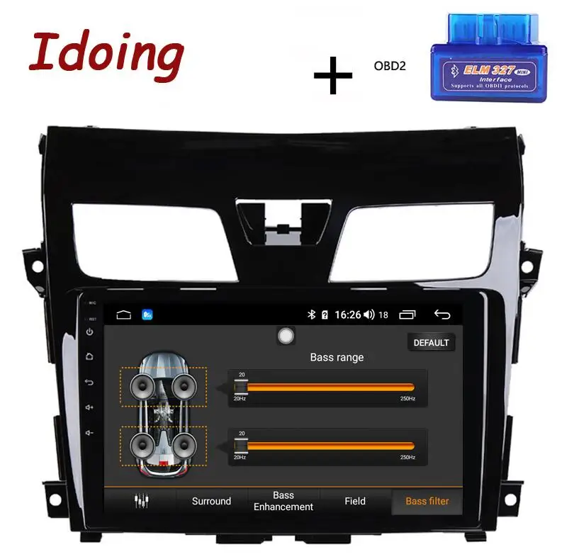 Standard with OBD Idoing 10," 4G+ 64G Автомобильный Радио Мультимедиа Видео плеер навигация gps Android 8,1 8, 1For Nissan Teana l33 2013- NO 2 din DVD - Цвет: Standard with OBD