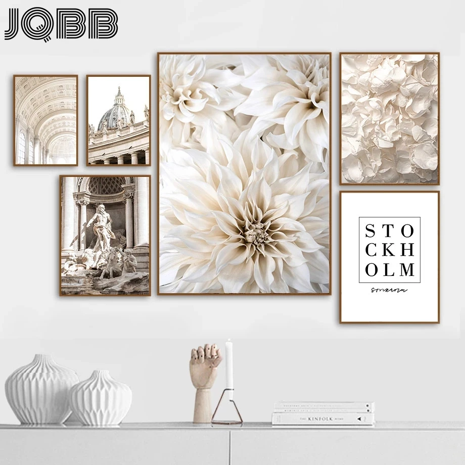 Настенная Картина на холсте с изображением девушки Черча Треви фонтана