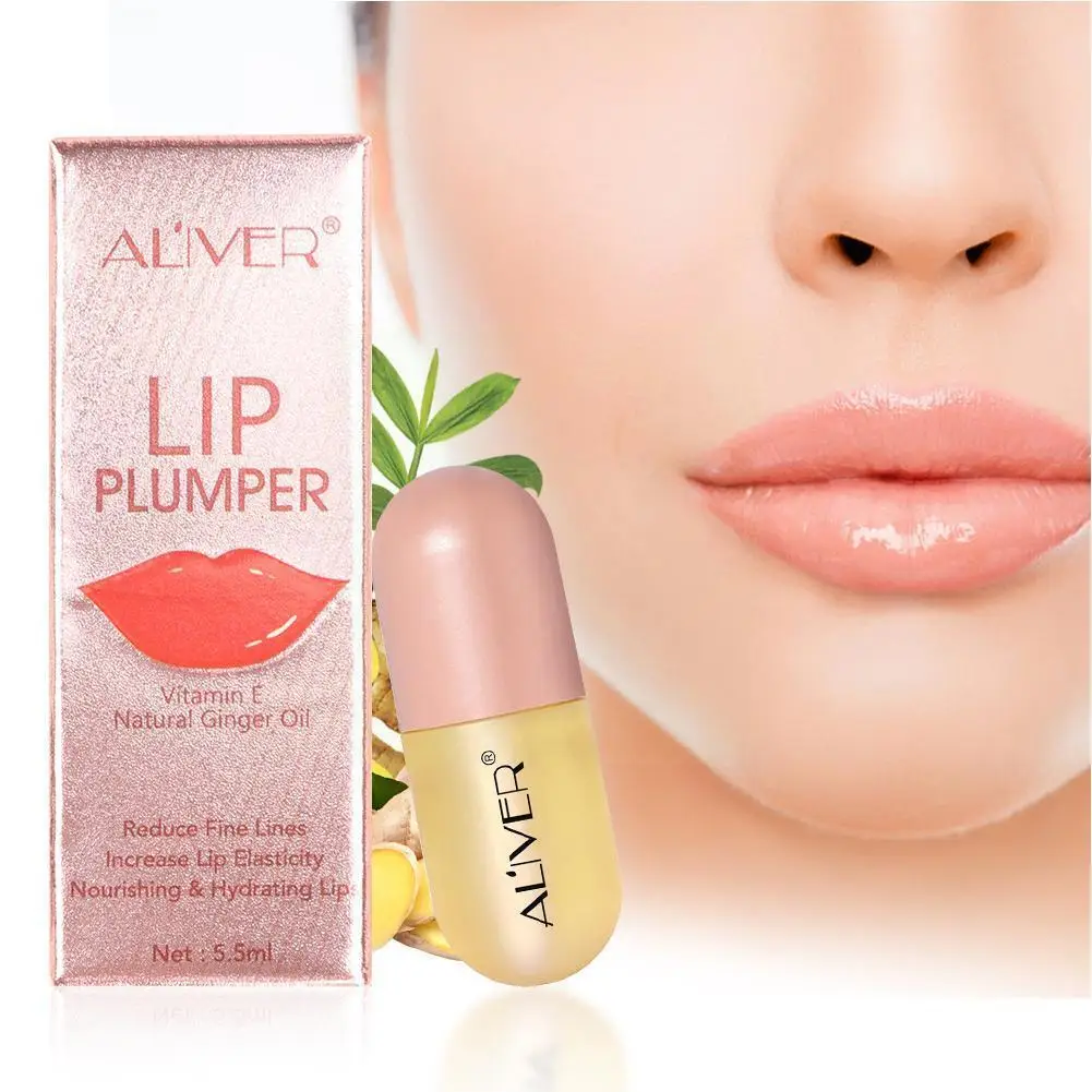 

5.5ml Mineral Oil Lip Extreme Volume Essence Moisturizing Lips Enhancer Plumping Gloss Lip Serum Lip Nutritious Plumper E7f2