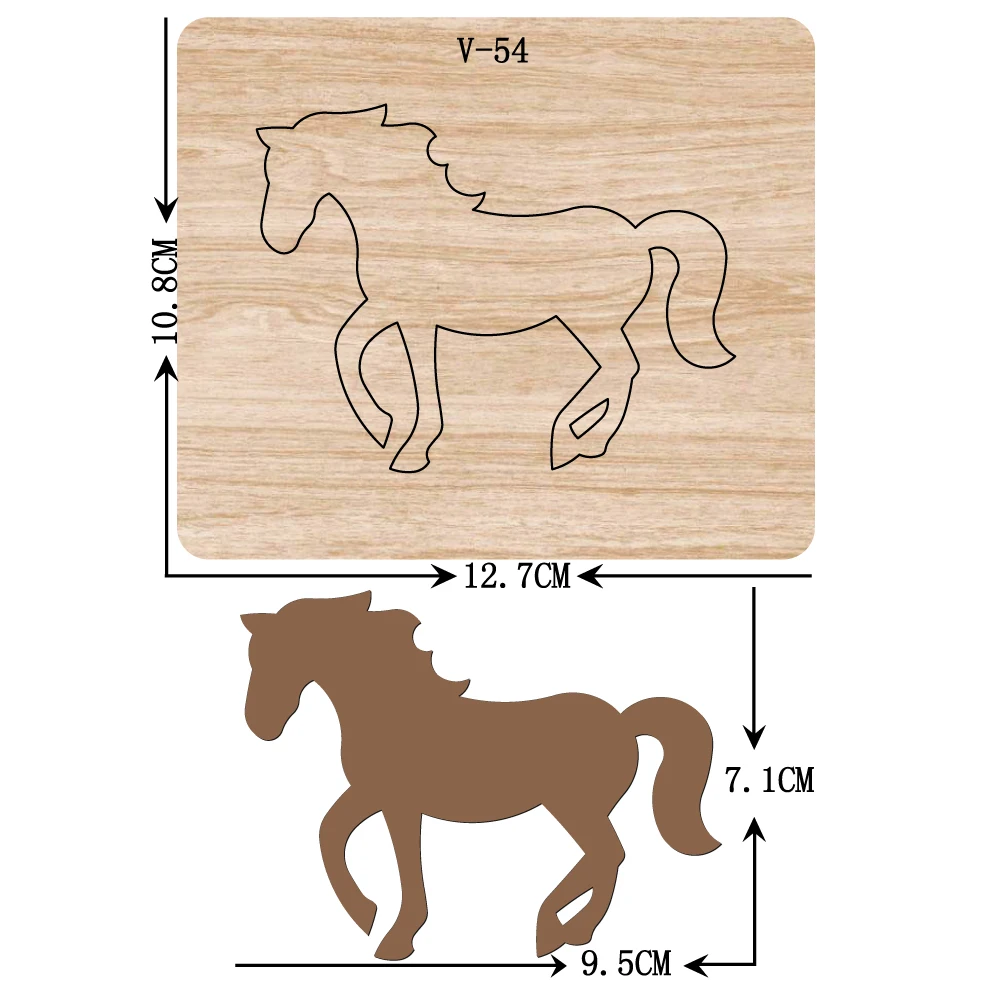 Новинка деревянные штампы для вырезания лошадей