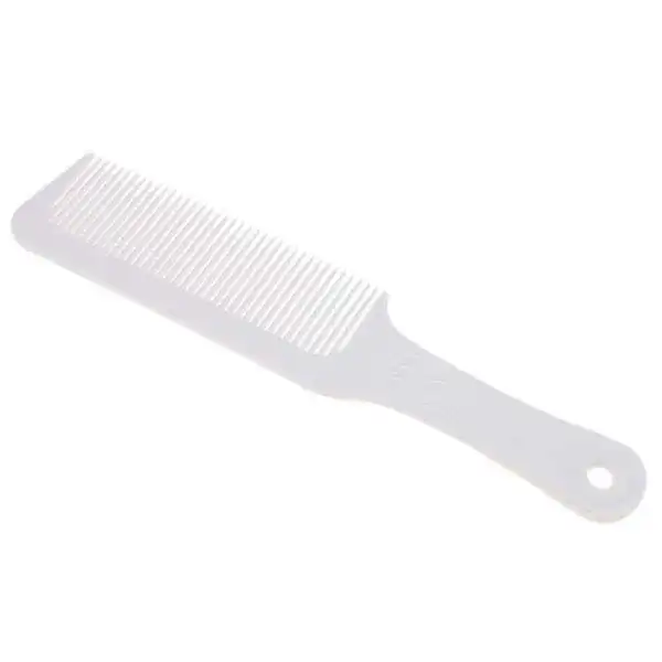 

2xFlat Top Clipper Comb Finely Waved Teeth Barber Hair Cut Styling Comb White