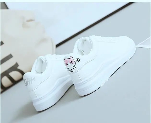 Популярные женские кроссовки модная дышащая обувь из искусственной кожи