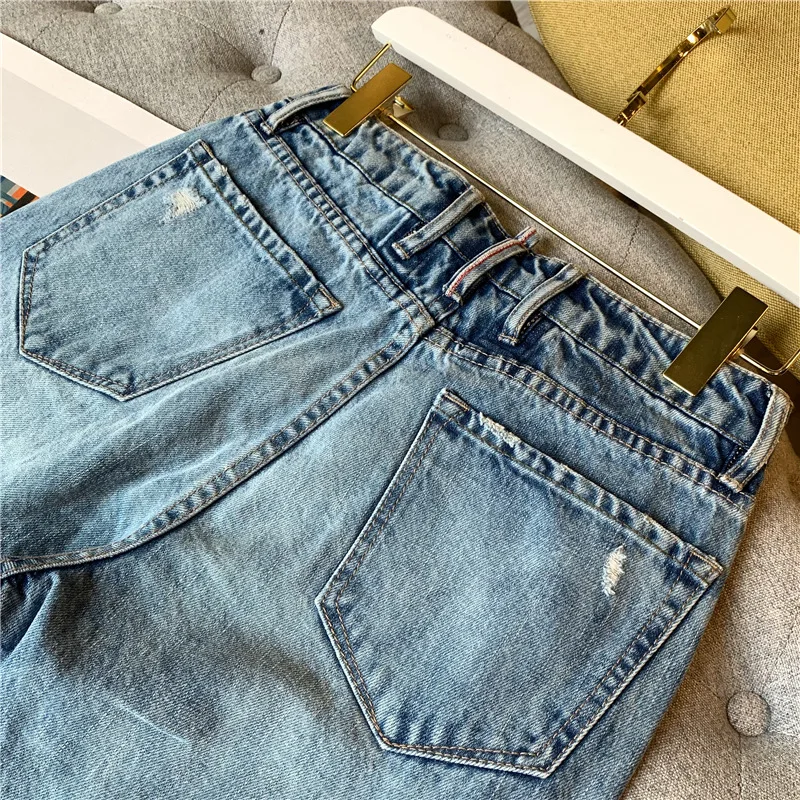 Женские брюки облегающие тонкие джинсы с шарфом Осень-зима 2019 | Женская одежда