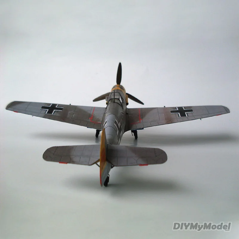 DIYMyModeI-avi&oacute;n de combate alem&aacute;n a escala 1:33, Messerschmitt BF-109E-4/N, Kit de modelos de papel, rompecabezas, hecho a mano juguete, bricolaje-3