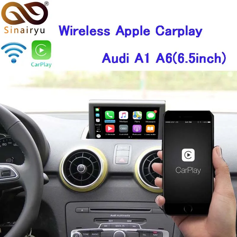 Sinairyu wifi беспроводной Apple Carplay для Audi A1 A3 A6 C7 6 5 &quotMMI 3g RMC 2010 2018 iOS Android зеркалирование