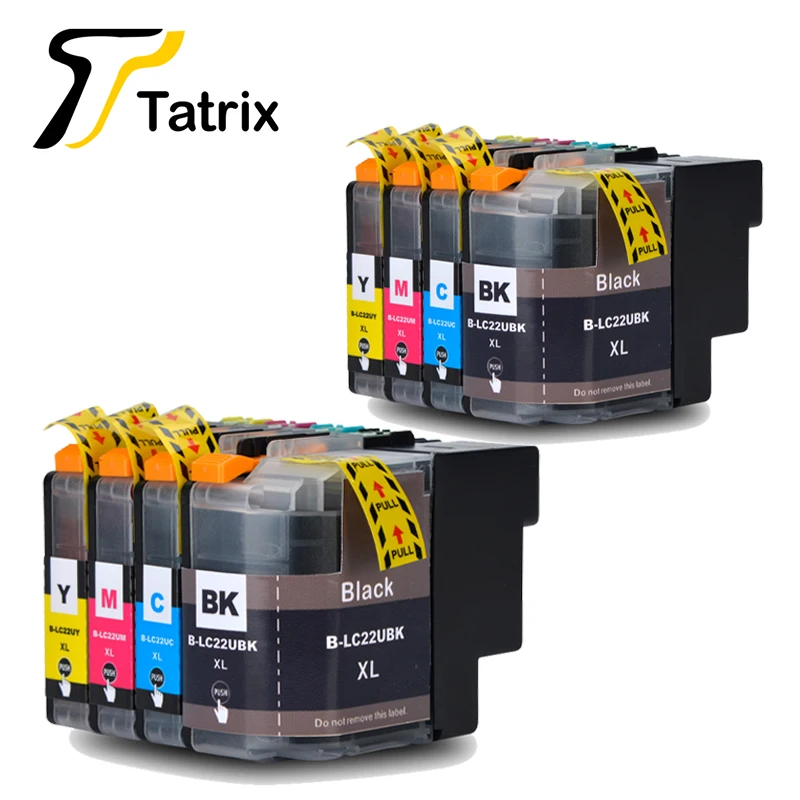 Tatrix совместимый для LC22UXL 22UXL LC22U полный Чернильный Картридж BK/C/M/Y принтера Brother DCP