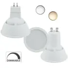 Приглушаемые светодиодные точечные светильники из акрила и алюминия, 10 Вт, GU10 MR16, 220 В, 230 В, 240 в, настольная лампа для спальни, лампы с белым пятном, теплымхолодным белым светом