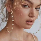 Серьги женские в ретро-стиле с имитацией жемчуга, большие Креативные Круглые серьги с имитацией под жемчуг, хороший подарок на день рождения, ювелирные изделия, аксессуары