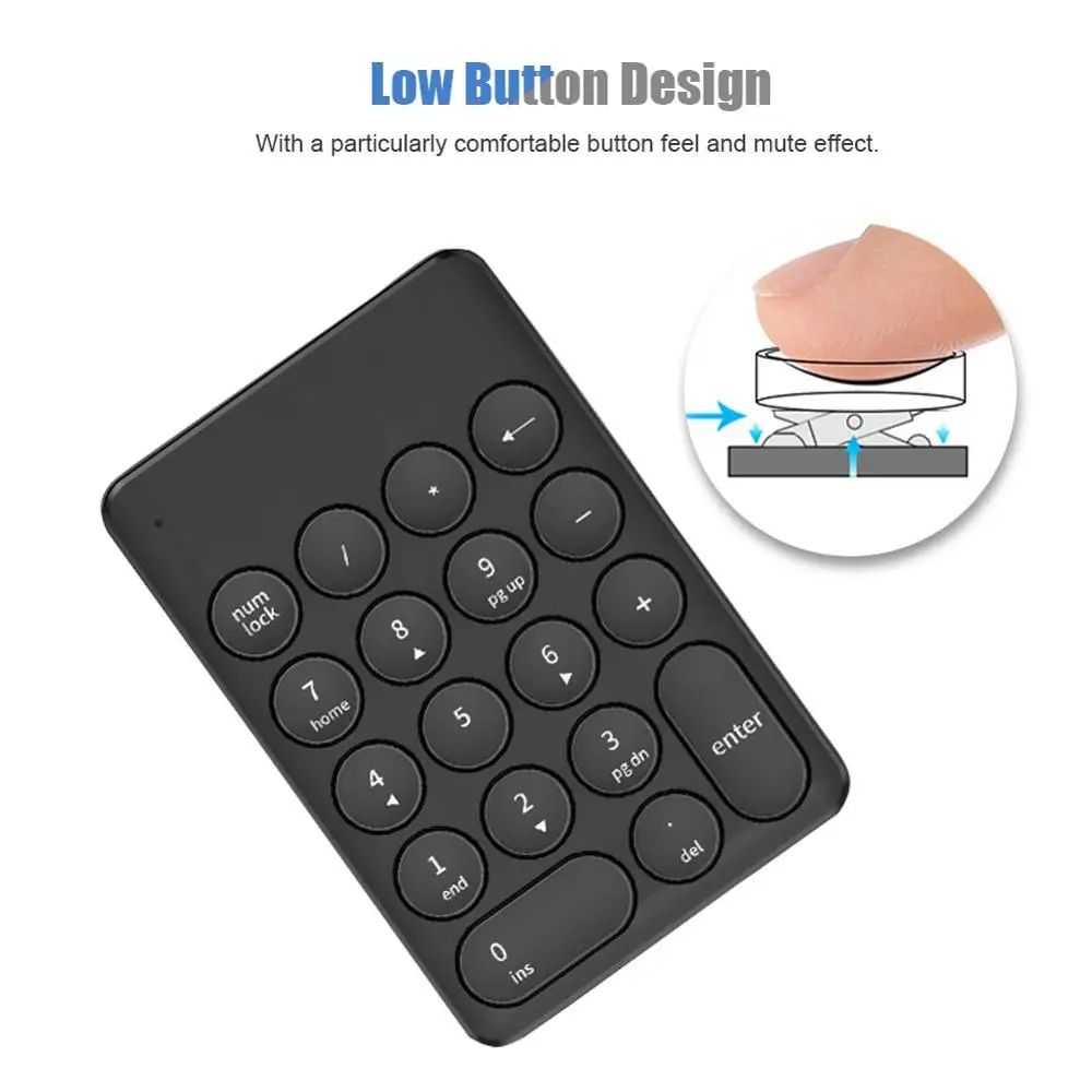 Беспроводная игровая клавиатура 18-клавишная цифровая мини-клавиатура 2 4 ГГц |