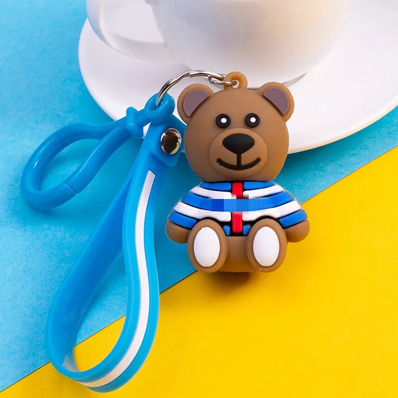 Мультфильм ПВХ медведь брелок CuteThe силиконовый Брелки Подарки для женщин сумка