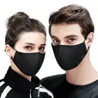 Корейская хлопковая черная маска для рта, защита от пыли PM2.5, маска для рта с 2 фильтрами из активированного угля Kpop, Маска Тканевая маска для лица