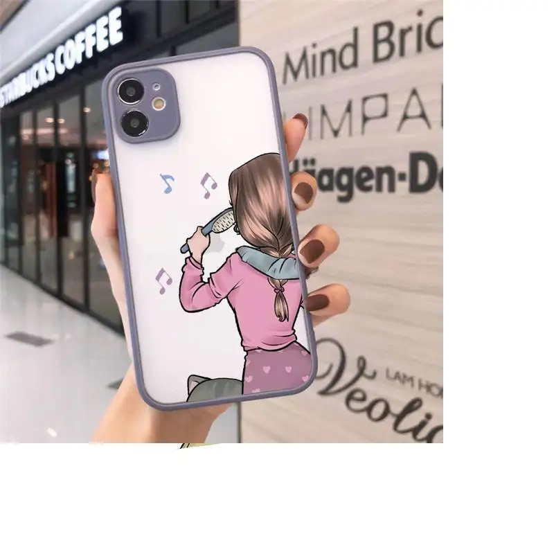 

Girls Bff Best Friends Forever Phone Case Matte For iPhone 12 Mini 11 Pro XR XS Max 7 8 Plus X Hard PC Back Cover