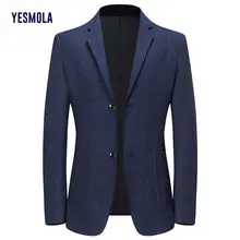 YESMOLA Men's Suit Coat Fashion Casual Business Dinner Suit Coat Solid Color Slim Handsome Men's Blazers Tops (3)