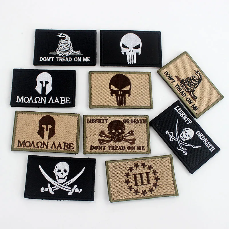 10 шт. смешанный лот армии патчи значки на застежке липучке эмблема череп наклейки
