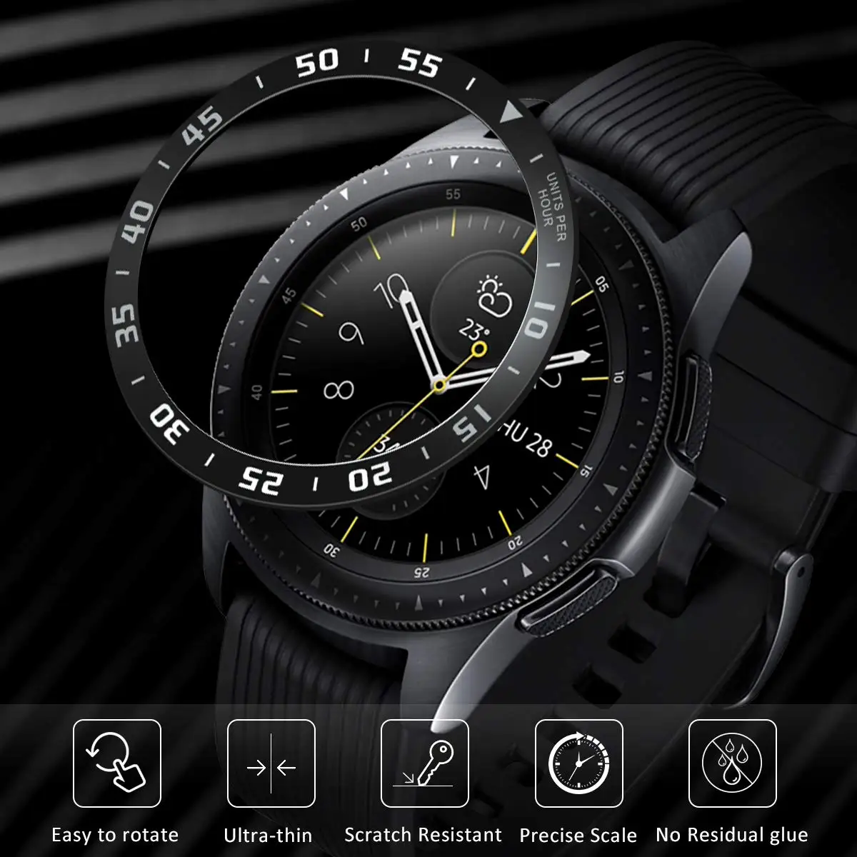 Безель кольцо для samsung Galaxy Watch 42 мм/46 мм gear S2/S3 Frontier& Классический чехол Защита из нержавеющей стали для часов