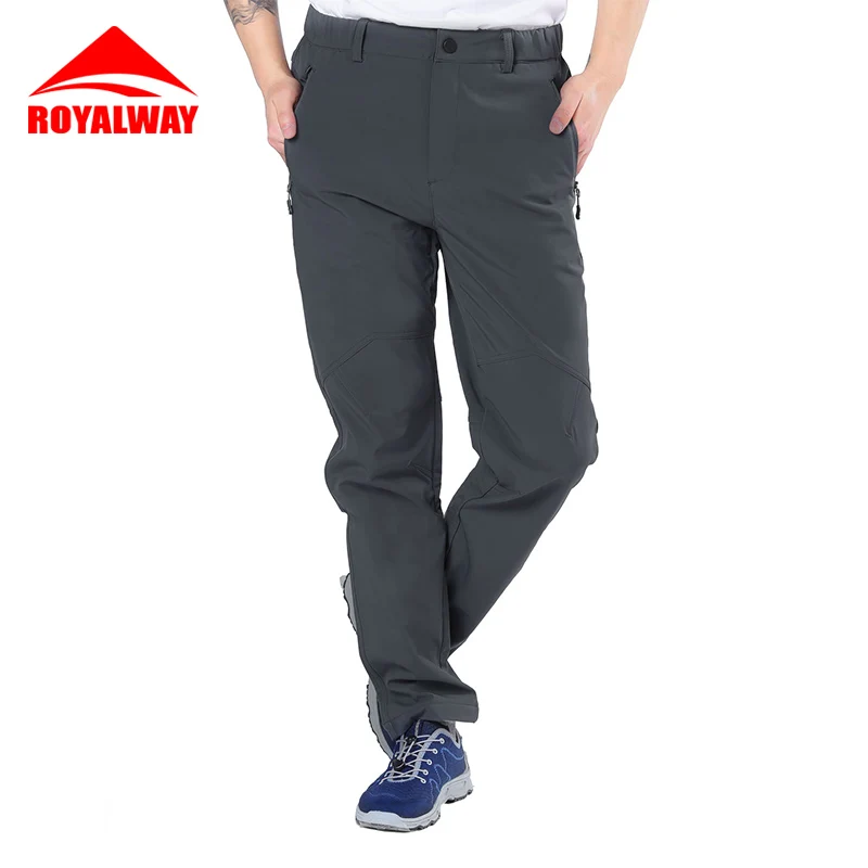 ROYALWAY осень зима мужские походные альпинистские штаны теплые и толстые