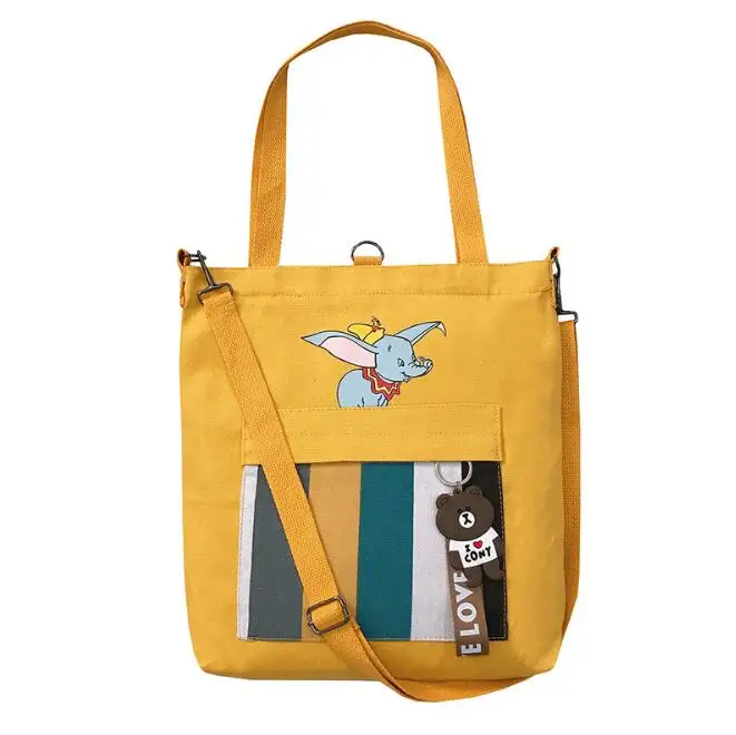 Полосатый сумки на плечо из плотной ткани милая мультяшная сумка почтальонка