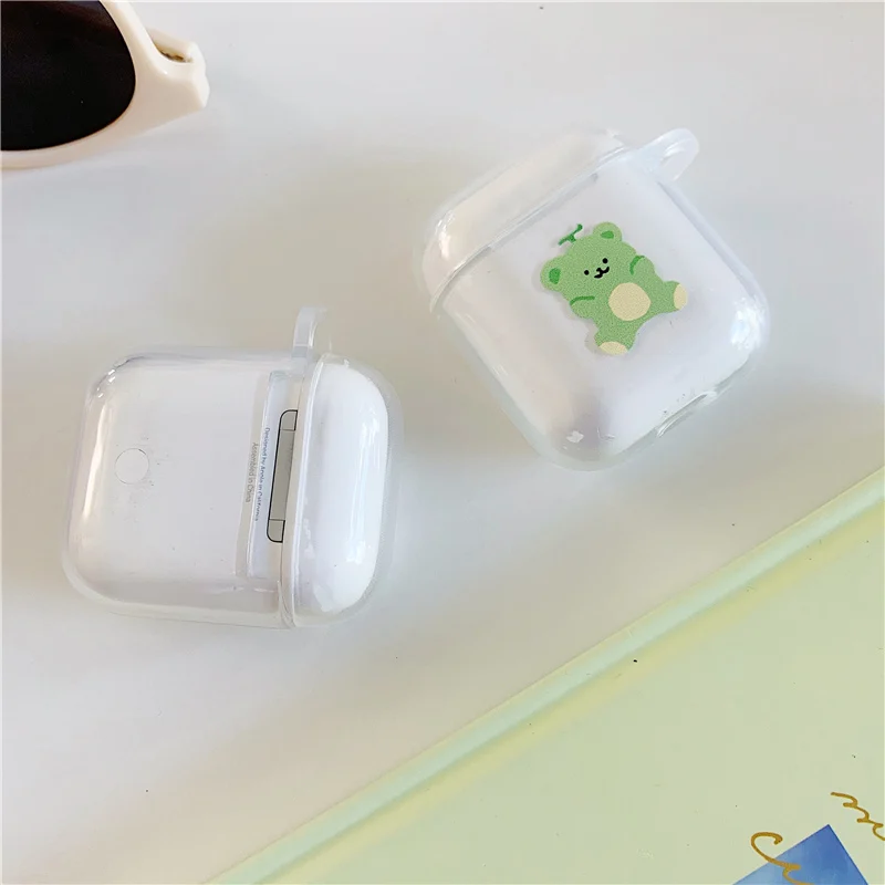 Мягкий силиконовый чехол для apple airpods с фруктовыми медведями плотный