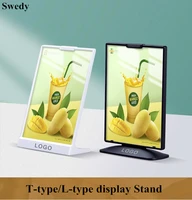 a6 105x148mm plastic acrylic table menu card holder stand table sign card holder display stand picture photo ad frame