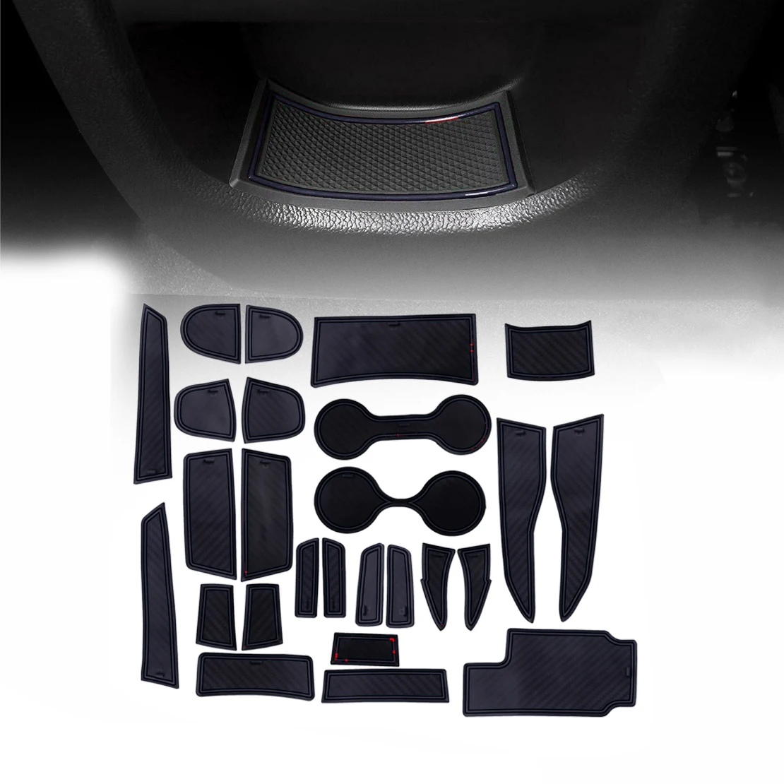 

Автомобильный подстаканник, дверная консоль, Противоскользящий коврик, подходит для Chevrolet Колорадо, GMC, Каньон 2015, 2016, 2017-2021, левый руль, черны...