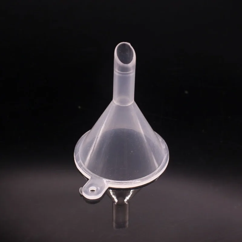 

10pcs/lot Transparent Mini Plastic Laboratory Funnel Women Girls Perfume Toner Split Funnel School Experimental Supplies