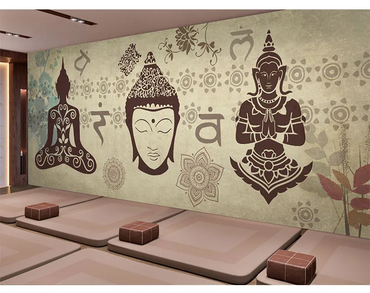 3D фрески для фотосъемки тайский йога из Юго Восточной Азии|Обои| |