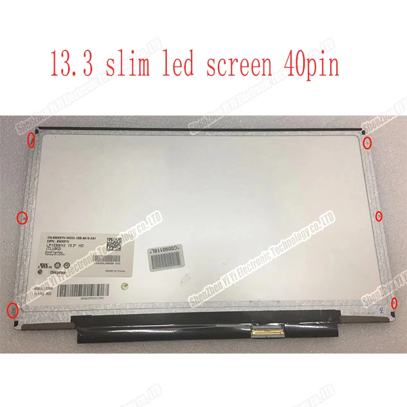 

13.3" LCD Screen 40pins 1366*768 LTN133AT16 LP133WH2 TLF1 TLA2 B133XW03 V.4 B133XW01 V.0 V.1 N133BGE-L31 LTN133AT20 CLAA133WA01A