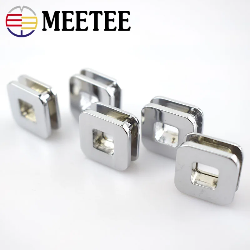 Квадратные металлические ушко Meetee 10 шт. 16*16 мм круглые кольца пряжки для сумок