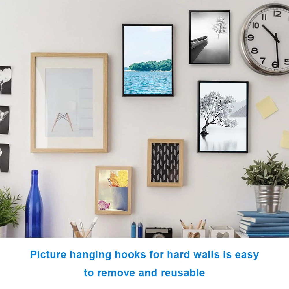 

250PCS/SET Picture Photo Frame Holder Golden D-Ring Picture Hooks Kit Holder Rack Picture Wall Decoration Hanger With Screws