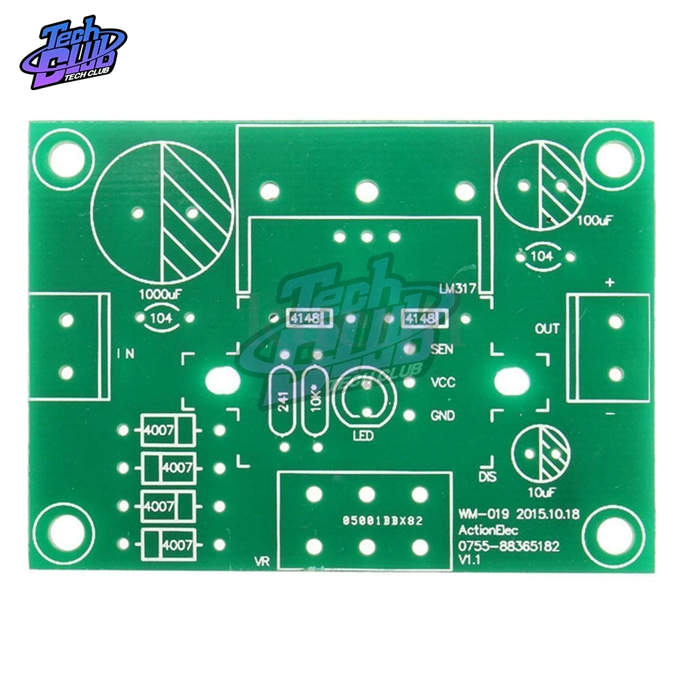 LM317 регулируемый регулятор напряжения понижающий блок питания светодиодный