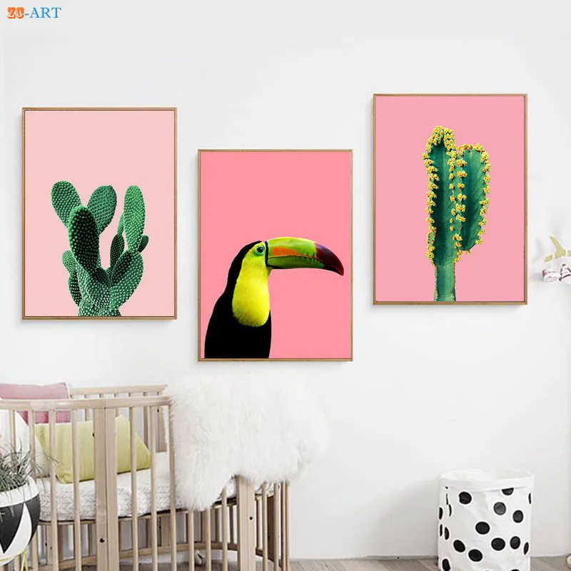 Кактус зеленое растение Художественная печать плакат пустынное картина Аризона